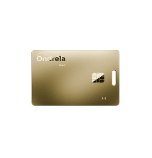 Eine goldene Ondrela Tracker-Karte